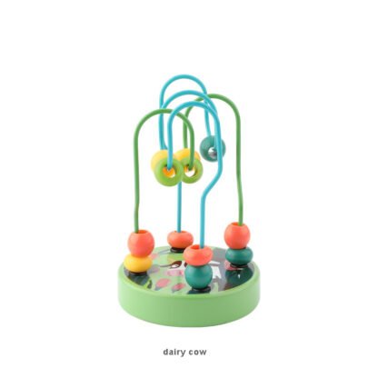 Coloful Mini Wooden Bead Maze Roller Coaster - Image 3