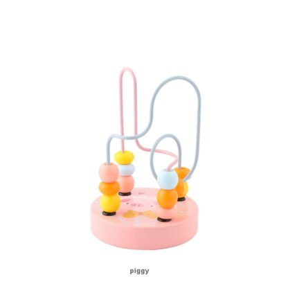Coloful Mini Wooden Bead Maze Roller Coaster - Image 6