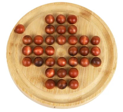 Wooden Solitaire Game Single Noble Chess - Image 3