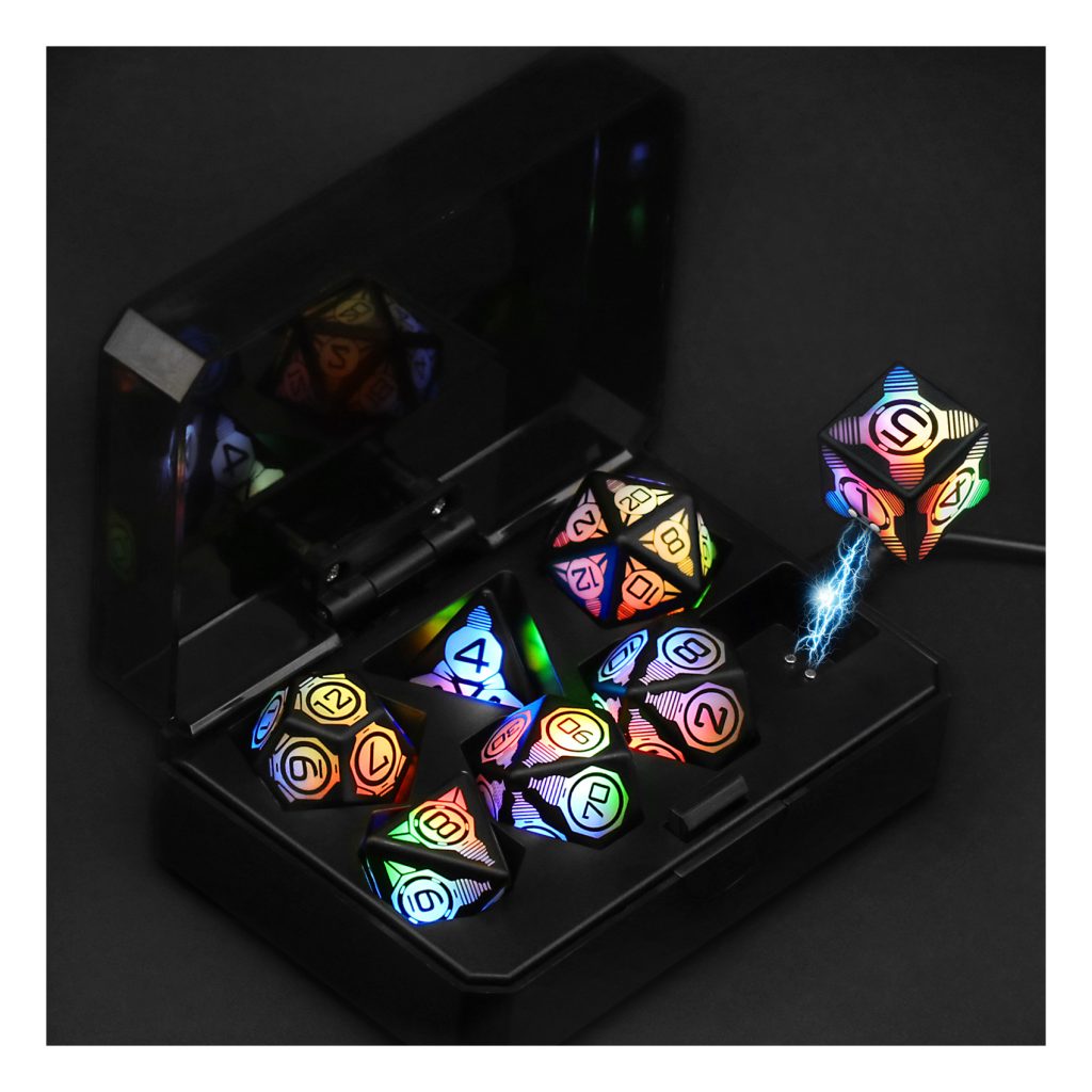 dnd multi-sided luminous dice
