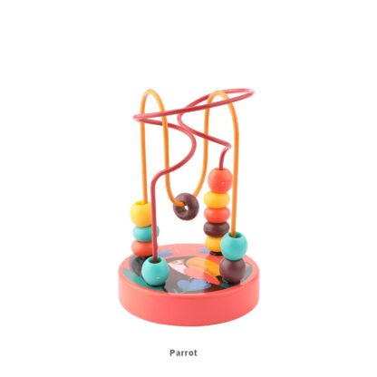 Coloful Mini Wooden Bead Maze Roller Coaster - Image 2