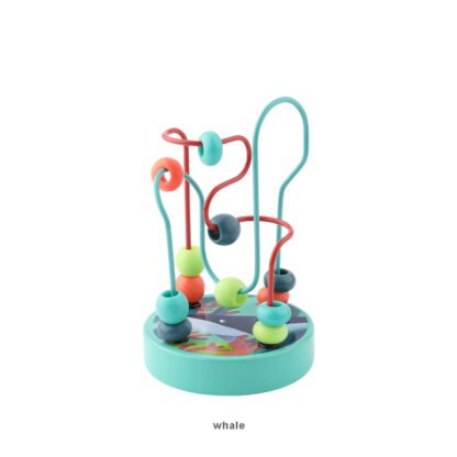 Coloful Mini Wooden Bead Maze Roller Coaster - Image 4