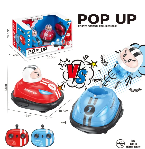 Bumper Cars, Mini Ejectors Vehicles with Remote Control - Image 2
