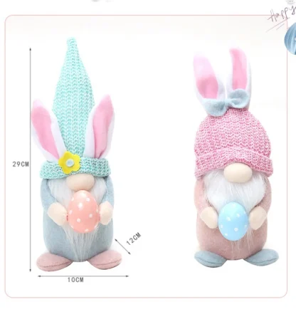 2Pcs Easter Decorations Gnome Plush Doll Easter Gifts - Image 8